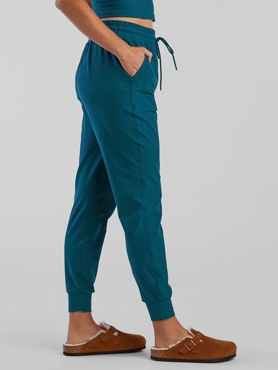 Beyond Yoga Pants - Beyond Yoga Spacedye Commuter Midi Jogger Teal LG Buttery Soft Athleisure Pants